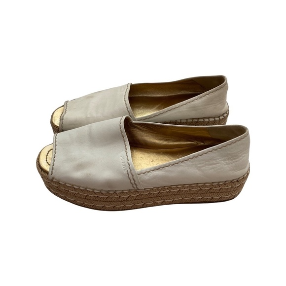 Prada Napa Leather Platform Espadrilles Size 40 US - Picture 2 of 8